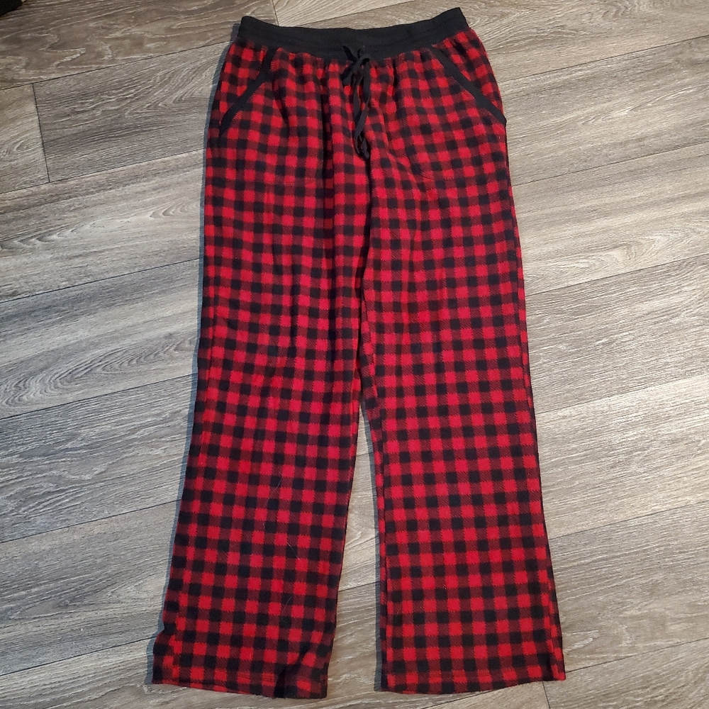 Microfleece Buffalo Plaid Pajama Bottoms
